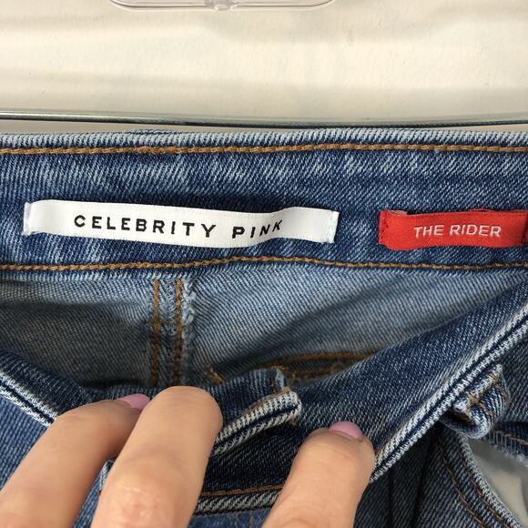 Celebrity Pink NWT Women's Skinny Mid-Rise The Rider Distressed Jeans Size 5/27 - Picture 9 of 13